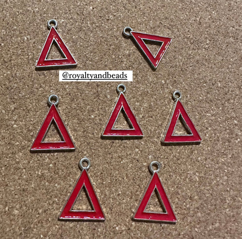 2 red pyramids