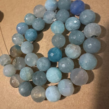 Load image into Gallery viewer, Icy Blue agate beads