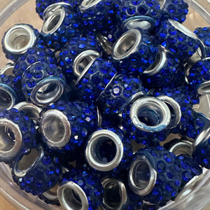 Blue big hole beads.