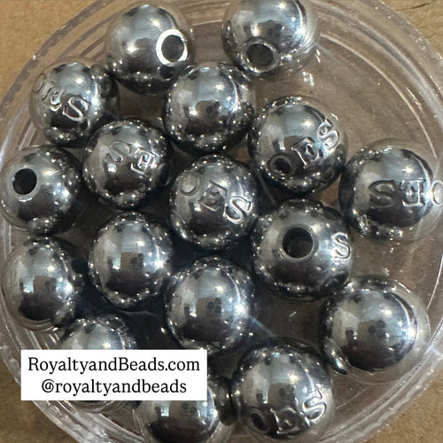 OES beads (silver).