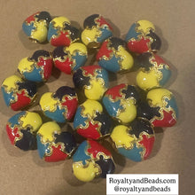 Load image into Gallery viewer, Puzzle piece heart charms (Autism)