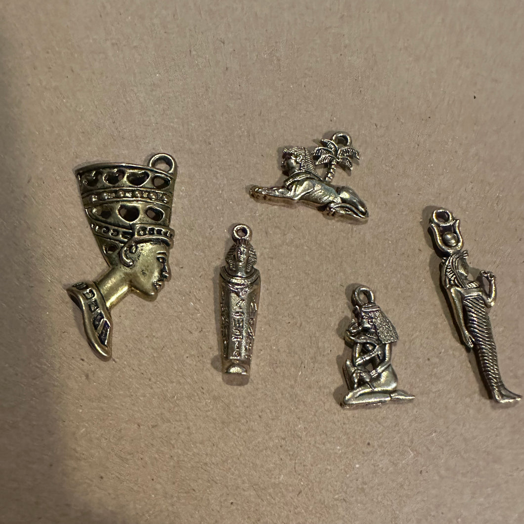 5 gold Egyptian charms