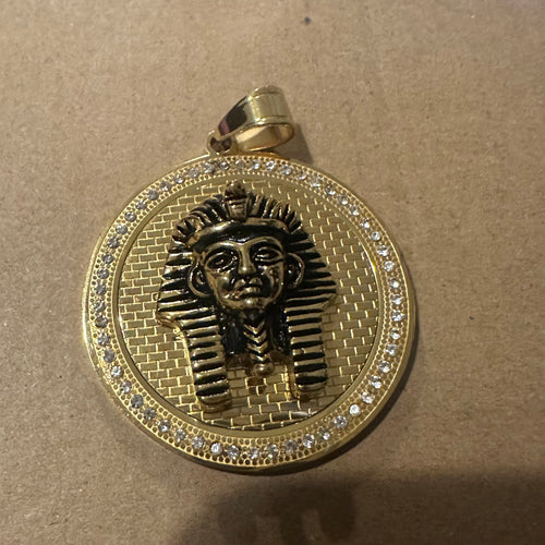 Gold pharaoh pendant