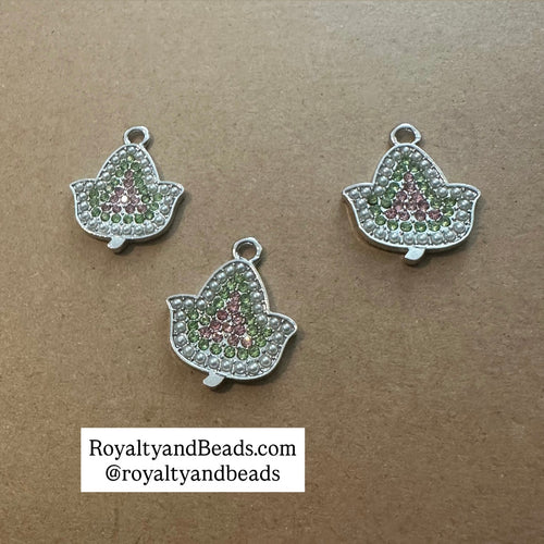Pink and green Ivy charm