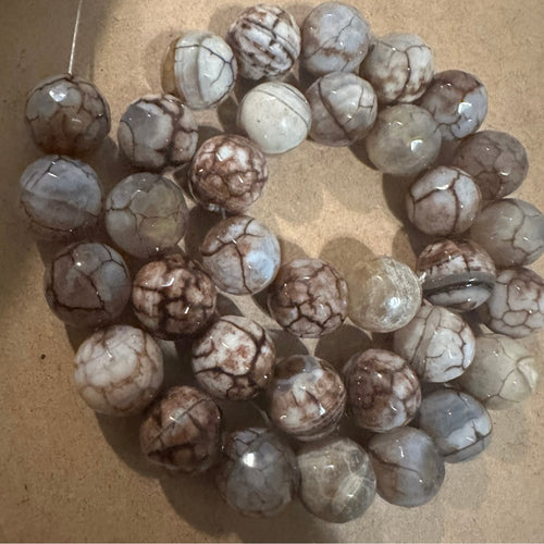 Brown and tan beads 12mm