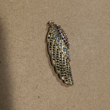 Load image into Gallery viewer, Gold pave angel wing charm.