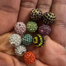 Load image into Gallery viewer, 10 rhinestone beads (10mm)