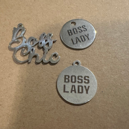 3 silver boss charms
