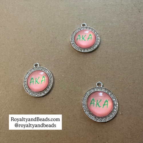 Pink AKA rhinestone circle