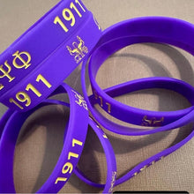 Load image into Gallery viewer, Purple Omega Psi phi wristband