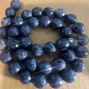 Blue faceted beads *