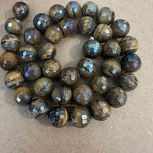 Load image into Gallery viewer, Electroplated Brown Tigers eye beads.