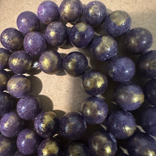 Load image into Gallery viewer, Purple and gold beads 8mm