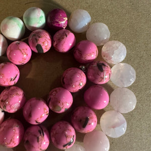 Pink mixed beads