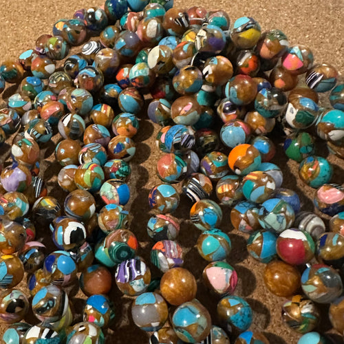 Mixed orange beads.