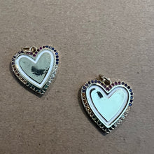Load image into Gallery viewer, Pave gold heart charms