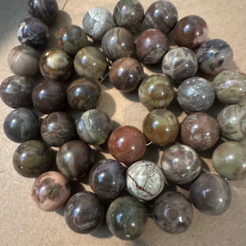 Brown Camo beads 10mm