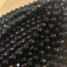 Load image into Gallery viewer, All Black agate beads (faceted)