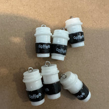 Load image into Gallery viewer, 6 coffee cup charms