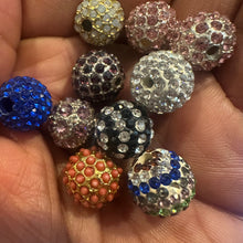 Load image into Gallery viewer, 10 rhinestone beads (12mm)