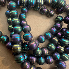 Load image into Gallery viewer, Stripe Rainbow hematite beads 8mm.