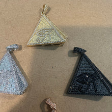 Load image into Gallery viewer, Pave Eye of Horus pyramid charm