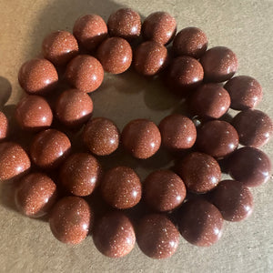 Orange glitter beads