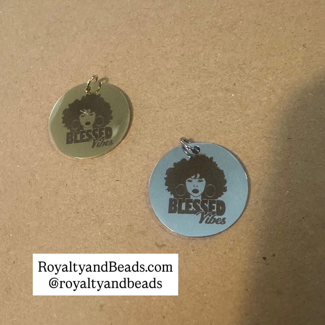 Blessed vibes charm. SS.