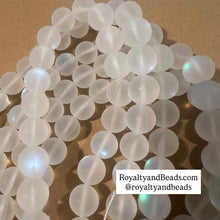 Load image into Gallery viewer, Frosted Iridescent clear beads 12mm