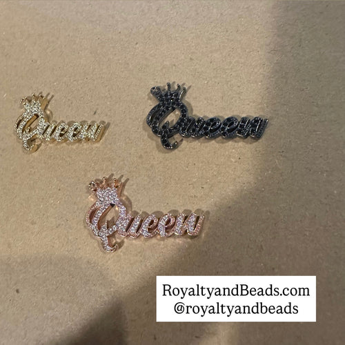 Pave queen charm