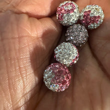 Load image into Gallery viewer, Pink 12mm pave beads*