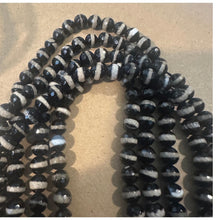 Load image into Gallery viewer, Black stripe agate beads 6mm