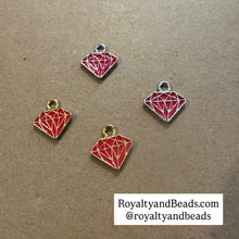 Load image into Gallery viewer, Red diamond charm.