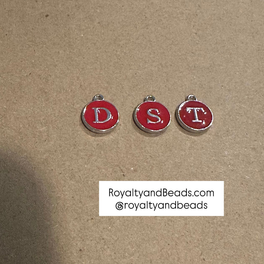 Red DST letters.