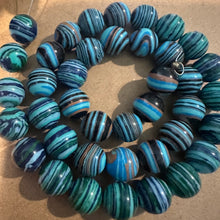 Load image into Gallery viewer, Blue swirl beads
