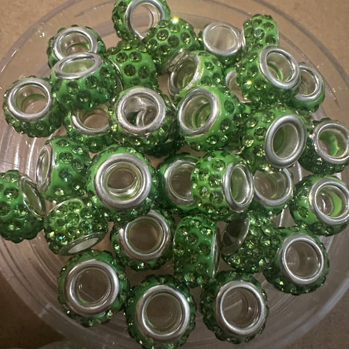 Green big hole beads.