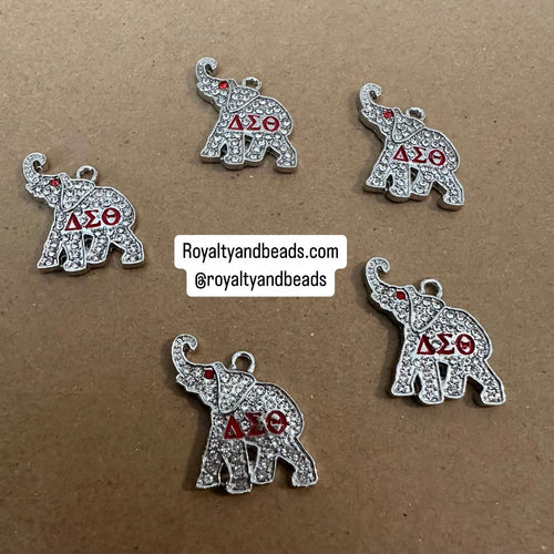 Rhinestone elephant charm.