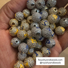 Load image into Gallery viewer, Pave Sigma Gamma Rho beads.