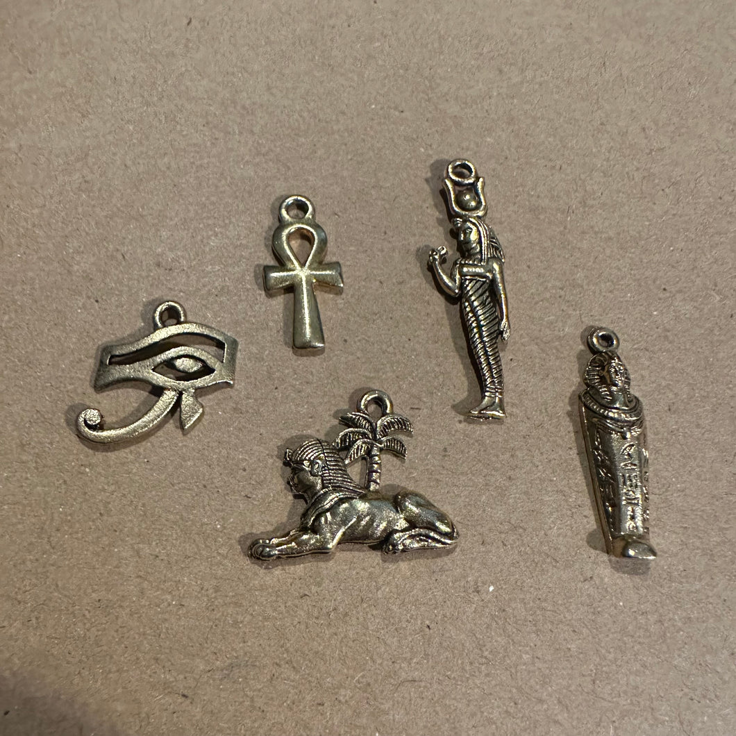 5 gold Egyptian charms