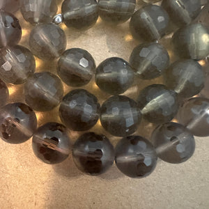 Smokey quartz faceted beads