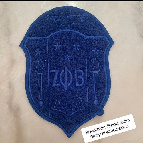 Blue Zeta Phi Beta patch. (BIG)