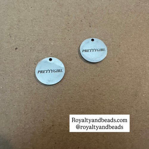 Silver prettygirl charms