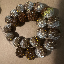 Load image into Gallery viewer, 22 brown pave beads.