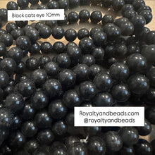 Load image into Gallery viewer, Black cats eye beads