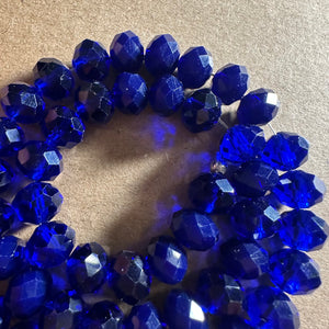 Blue crystal strands.