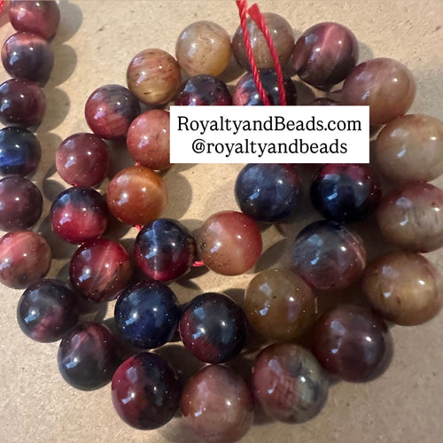Red Mixed tigers eye beads