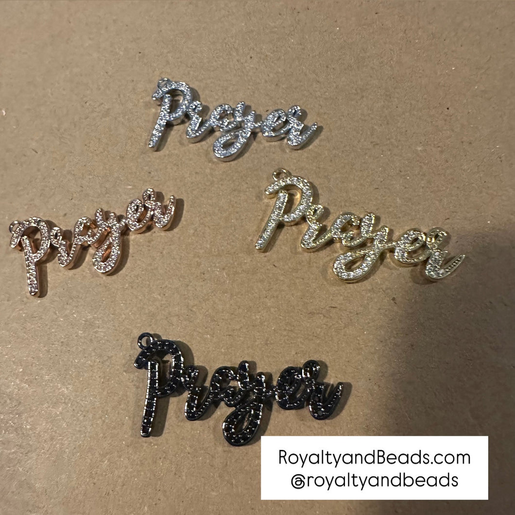 Pave prayer charm.