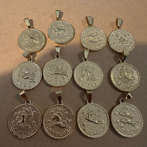 Zodiac charms (gold)