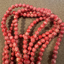 Load image into Gallery viewer, Red and tan beads 8mm