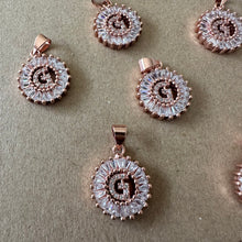 Load image into Gallery viewer, Rose Gold pave letter charms G